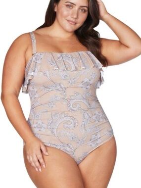 NEW Artesands Vivaldi’s Verse Plus Size Paisley One-Piece Swimsuit Sz.18/20